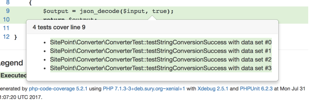 Tooltip over the convertString method