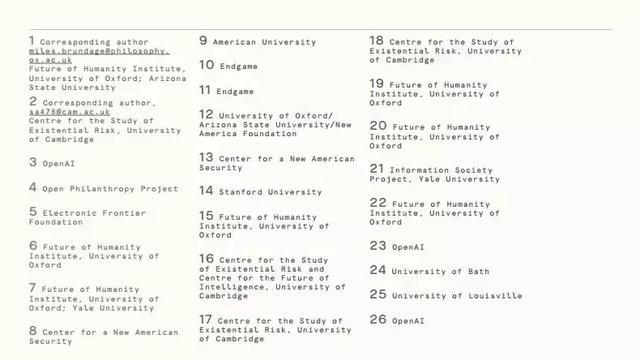 重磅 | 牛津剑桥OpenAI联合发出AI预警《人工智能的恶意使用》