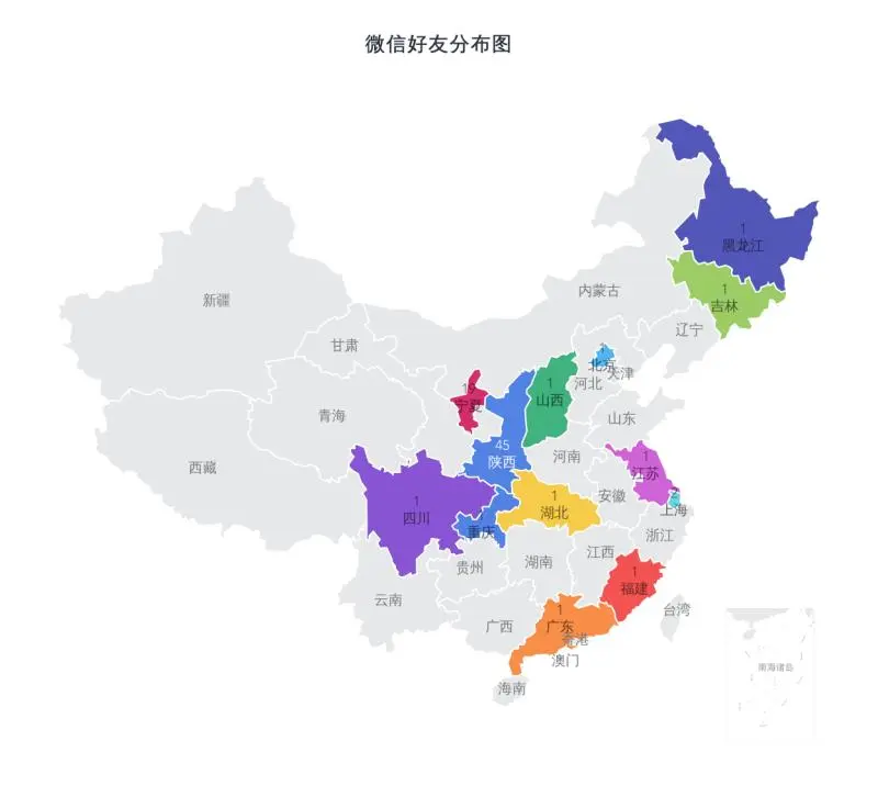 微信好友地理分布图