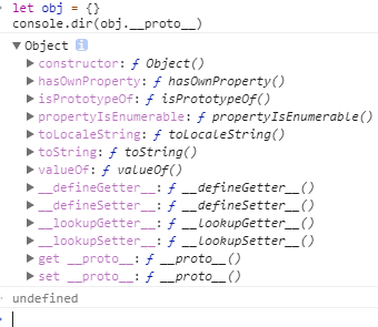 console.dir(obj.__proto__)打印出的原型对象