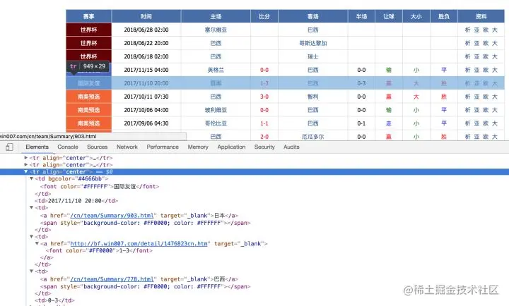 用100行Python爬虫代码抓取公开的足球数据玩（一）