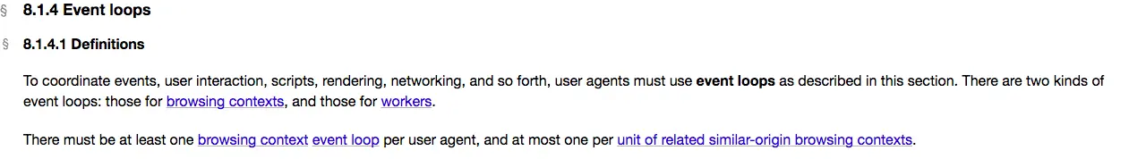 WHATWG Event loop定义