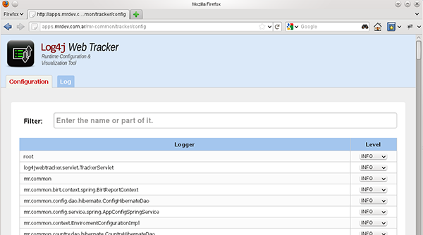 Log4j Web Tracker