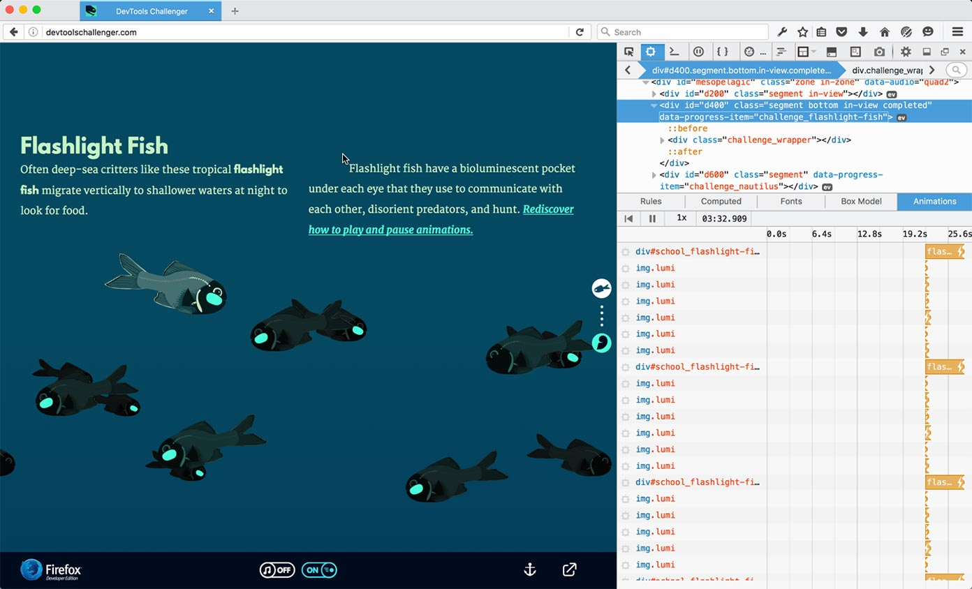 In-browser animation timeline tools