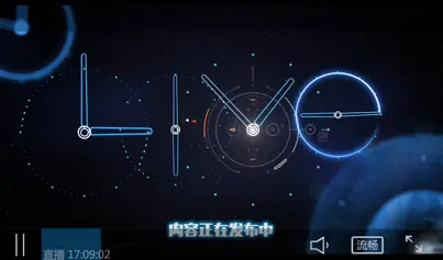 图：直播信号中断时播放的备片