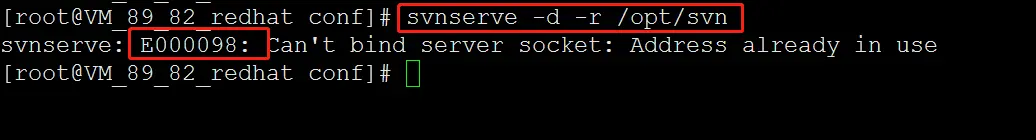 启动svn服务失败