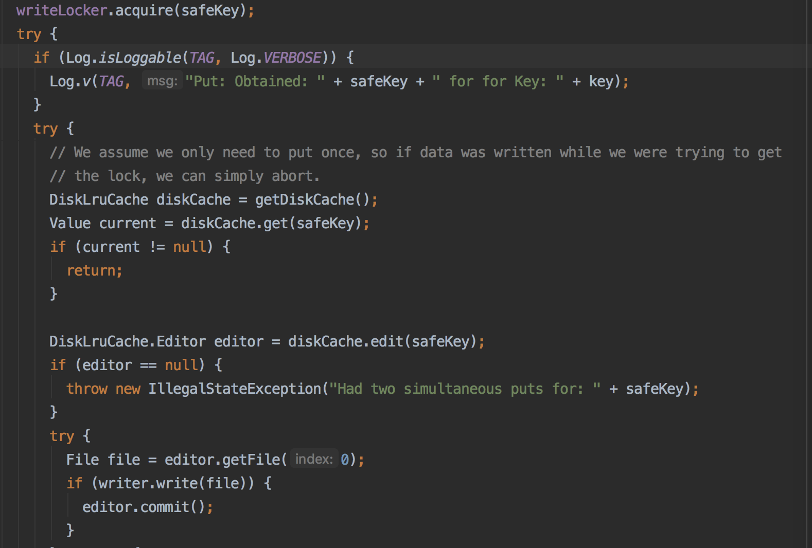 DiskLruCacheWrapper.put