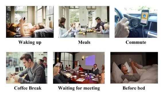 每天看手机的次数高达2617次。