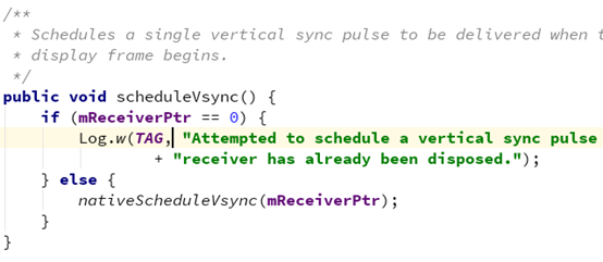 DisplayEventReceiver#scheduleVsync