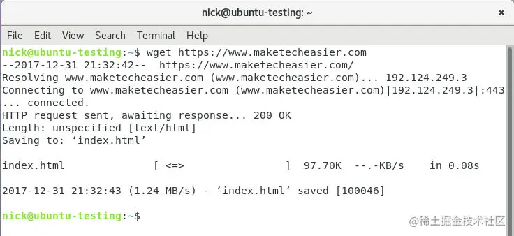 wget download