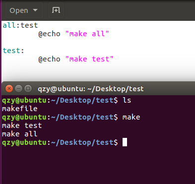 makefile依赖示例1