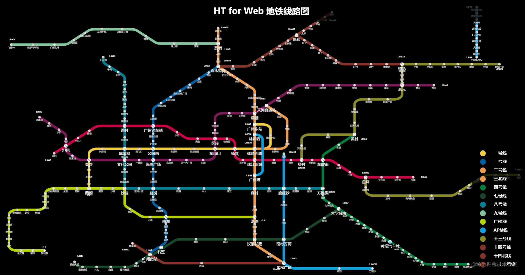 Interactive metro line map based on HTML5 Canvas - Moment For Technology