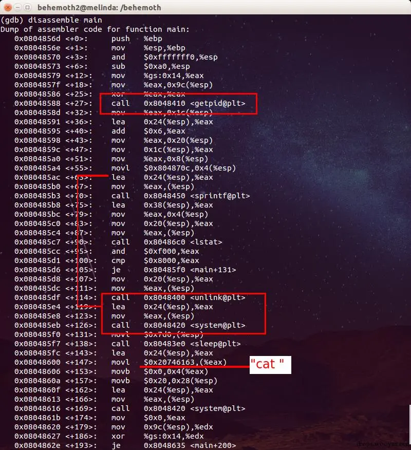 behemoth_level2_disassemble