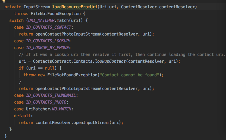 StreamLocalUriFetcher.loadResourceFromUri