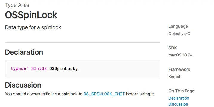 OSSpinLock