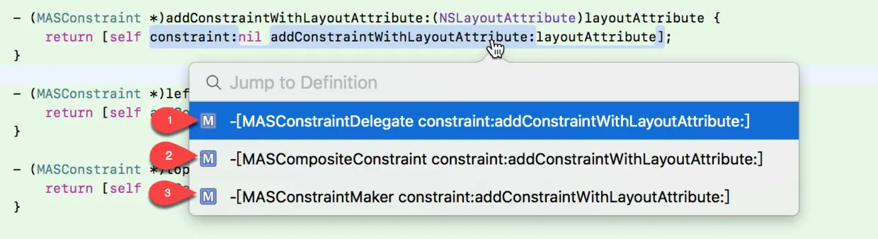 三处的同名方法最终调用的还是MASConstraintMaker中的方法