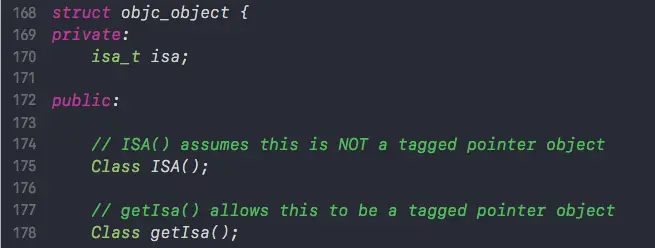 objc_object内部分代码