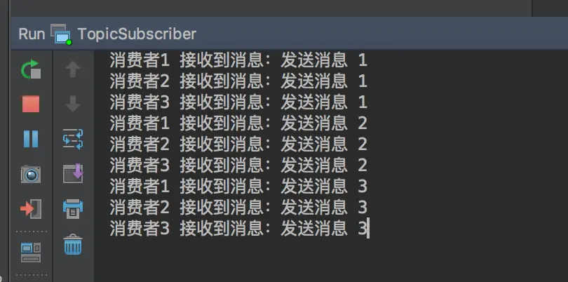 消费者接收到消息