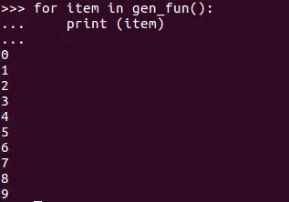 生成器通过for循环生成数值