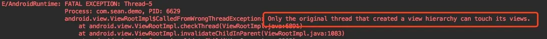 CalledFromWrongThreadException