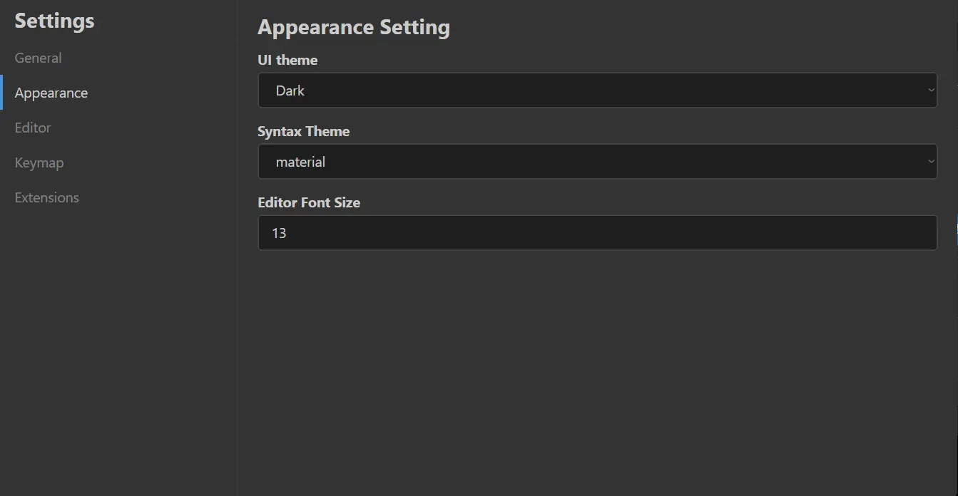 Appearance Setting