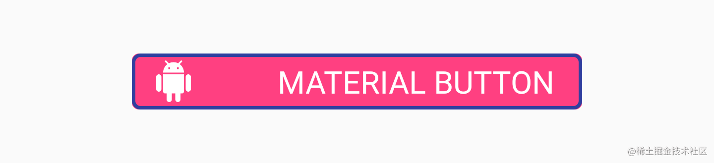 Material Button with app:strokeWidth attribute
