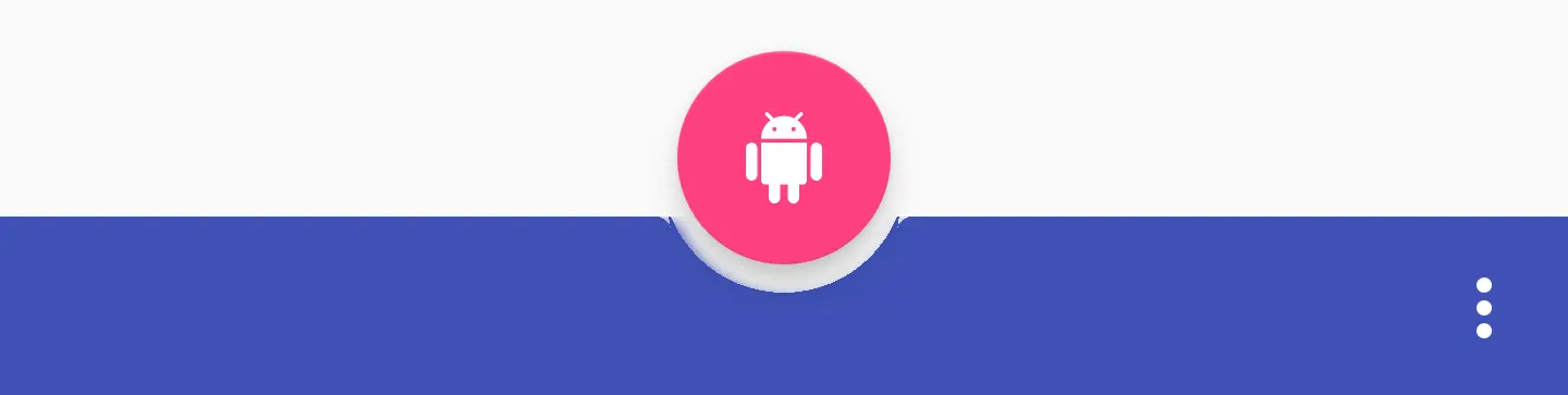 Bottom App Bar with app:fabAlignmentMode="center" style