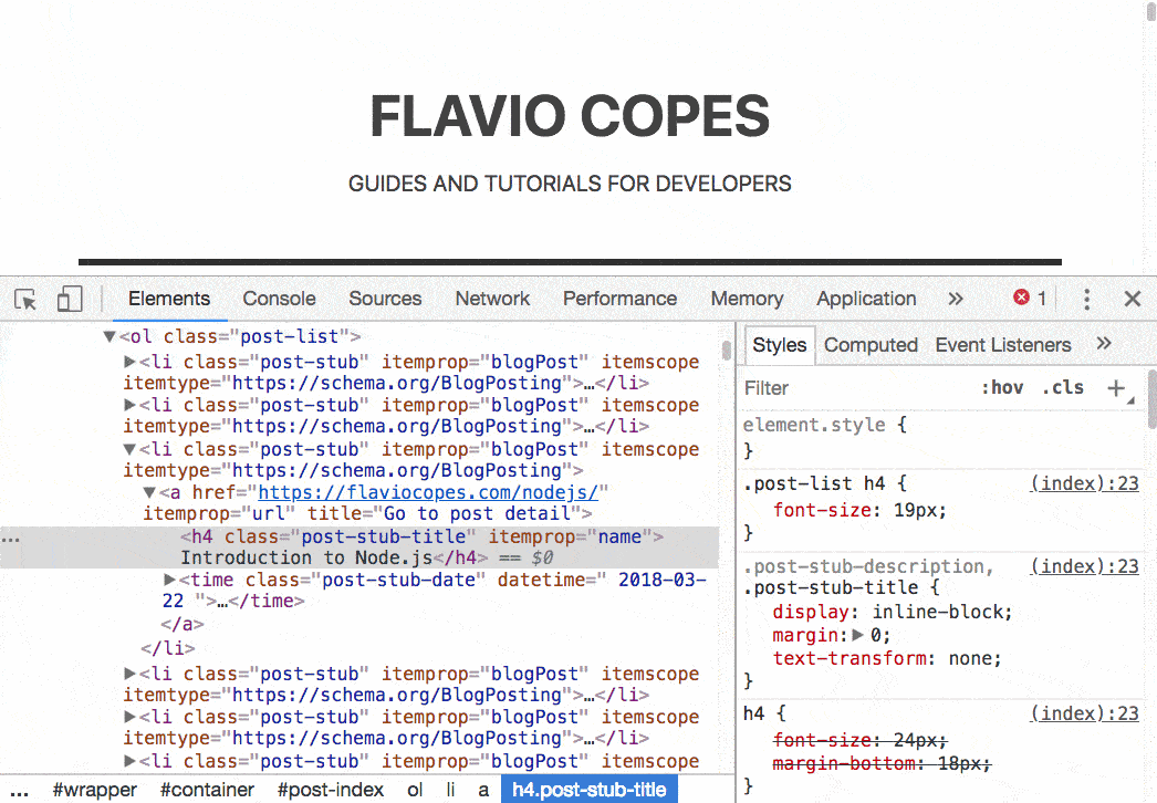 Find where a CSS property is defined