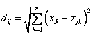 Euclidean Distance 公式