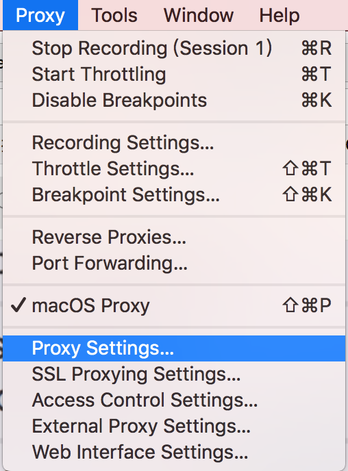 Proxy Settings...