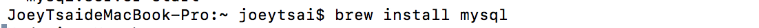brew install mysql