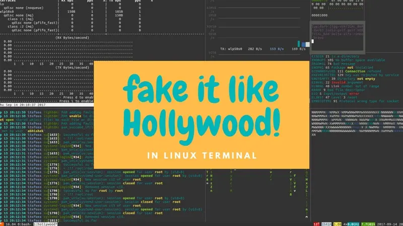 在 Linux 上的Hollywood 入侵终端