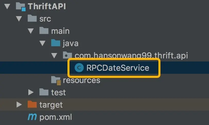 ThriftAPI代码结构