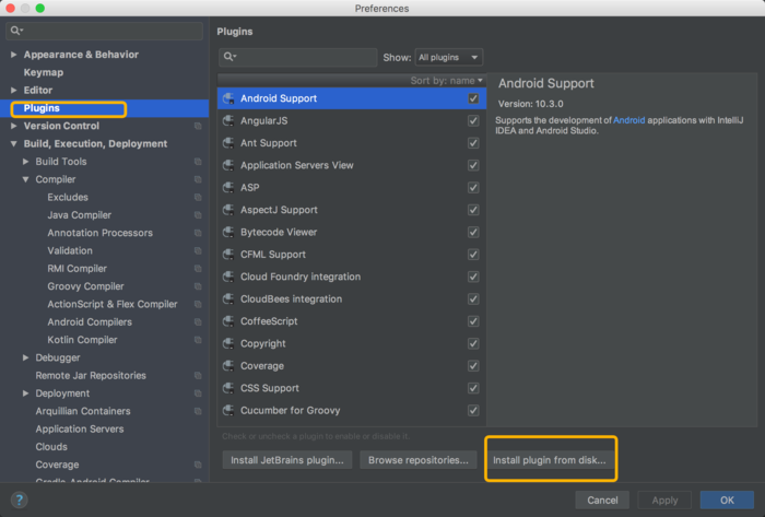 Install plugin from disk