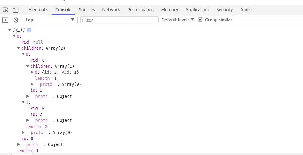 arrToTree打印结果