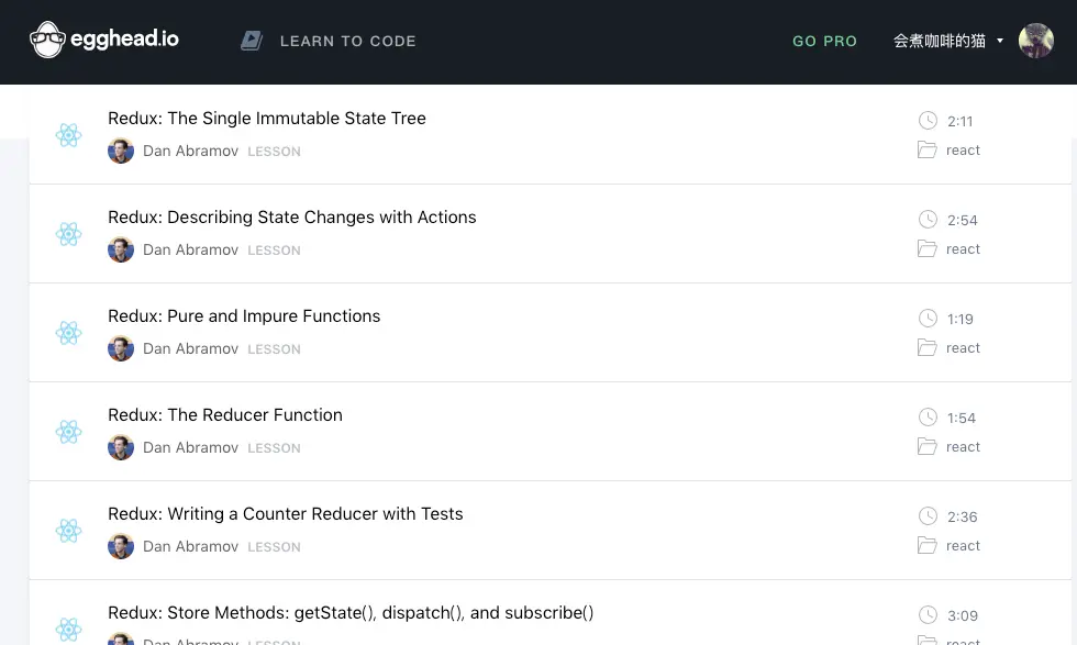 Redux 视频 Getting Started with Redux