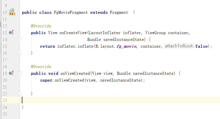 FgMovieFragment的代码，其他fragment也这么写就好了