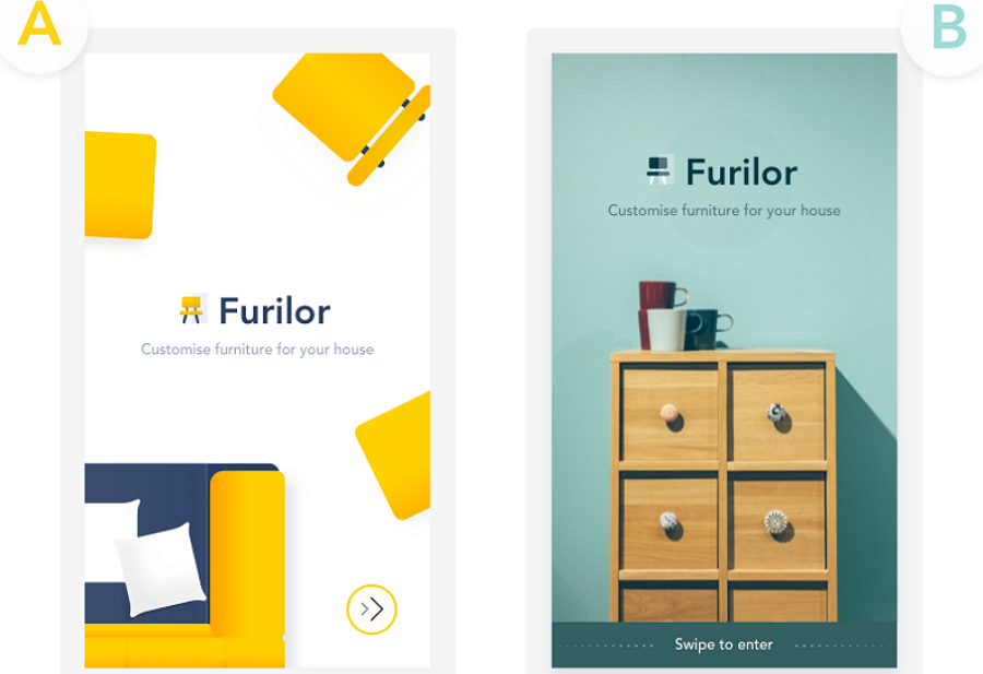 Splash screen furniture app