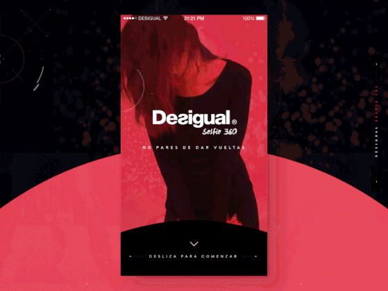 Splash screen desigual selfie 360 app