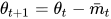 \theta_{t+1} = \theta_t - \bar{m}_t