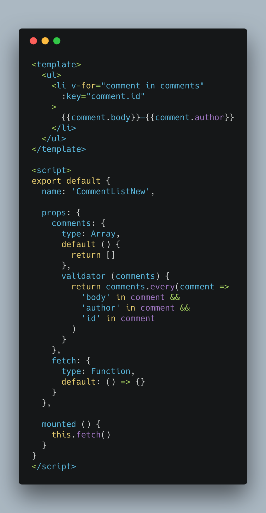 为 Vue 引入容器组件和展示组件