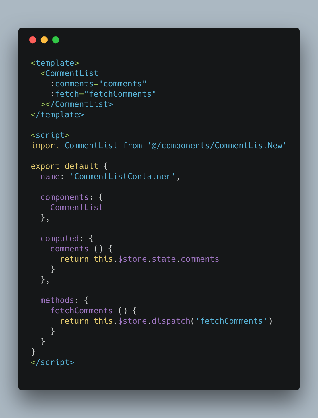 为 Vue 引入容器组件和展示组件