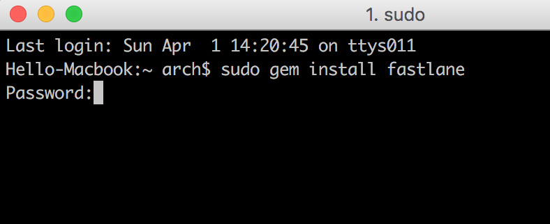mac自带的ruby，需要sudo权限