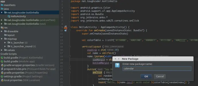 create package calendar