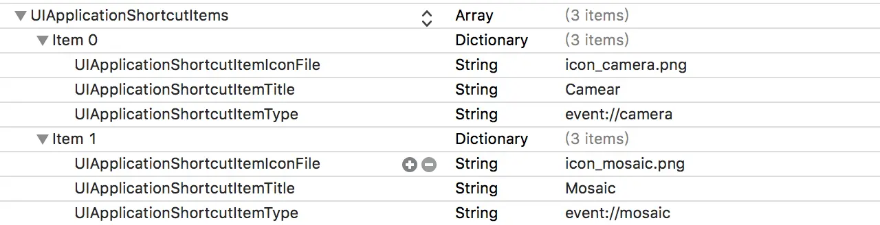 plist 配置 3D touch