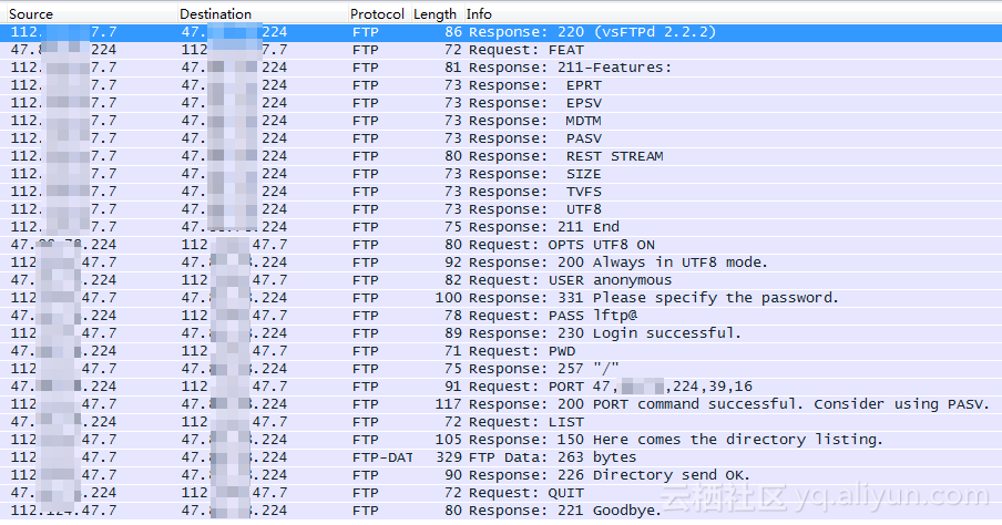主动模式下的抓包