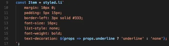 使用vscode-styled-components插件前