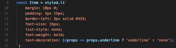 使用vscode-styled-components插件前