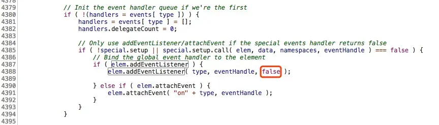 jquery的on事件源码