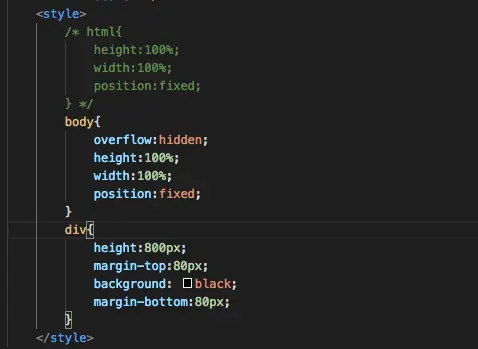 《关于在移动端 body overflow：hidden 无效的问题》